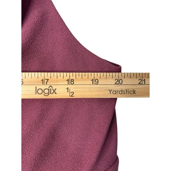 Davids Bridal Dress Size 22 Chianti Long Pleated Off the Shoulder Stretch Crepe - Picture 10 of 11